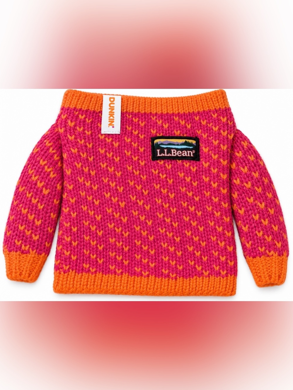 DUNKIN' x L.L. BEAN SWEATER ICED COFFEE SLEEVE BRAND NEW SEALED LIMITED EDITION